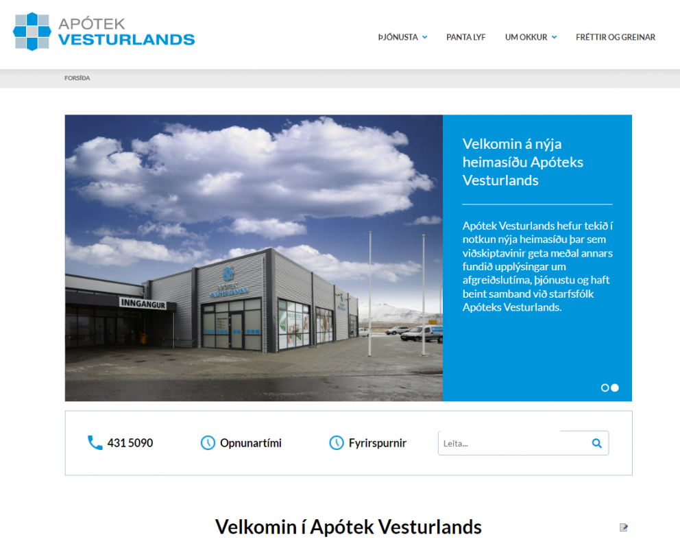 Ný Heimasíða komin í loftið